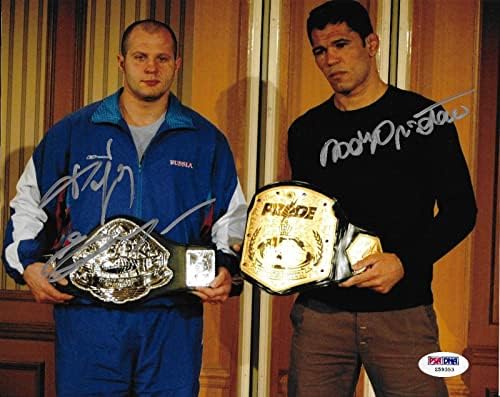 פדר אמליאננקו ואנטוניו רודריגו נוגירה חתמו 8x10 צילום PSA/DNA Pride FC - תמונות UFC עם חתימה