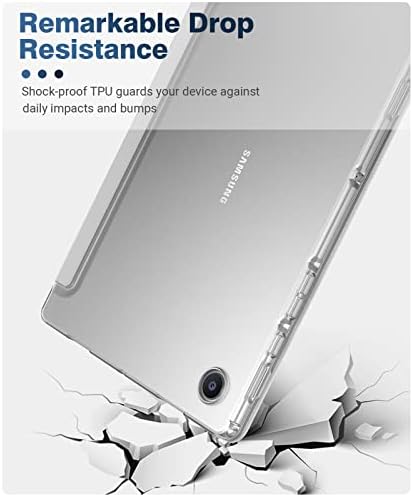 Timovo לסמסונג גלקסי לשונית A8 10.5 מארז, Galaxy Tab A8 CASE SM-X200/SM-X205, Slim TPU רך TPU שקוף חלבית אחורה מעטפת כיסוי מגן עם תכונה
