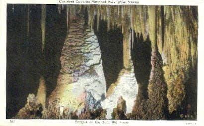 הפארק הלאומי Carlsbad Caverns, גלויה של ניו מקסיקו