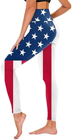 4 ביולי חותלות לנשים אמריקאי דגל גבוהה מותן ריצה יוגה חותלות אולטרה רך למתוח קומפי אימון כושר מכנסיים
