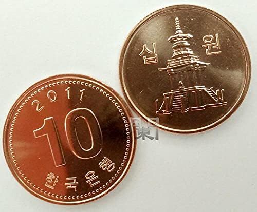 מטבע קוריאני 10 זכה במטבעות Unchang Ten Ten Yuan Copper תיק אלומיניום אסייתי מטבעות מזרח אסיה קוריאה