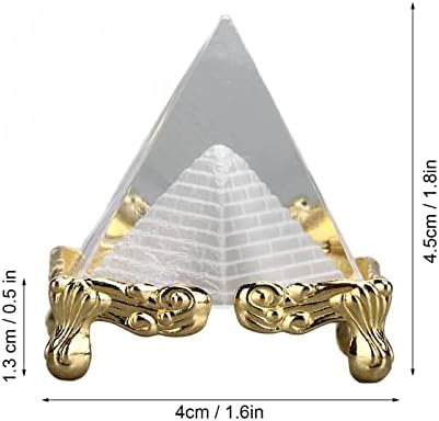 פירמידה קריסטל של ליזילקי פריזמה פנג שואי פירמידות מצריות פסלי תצלום עם זהב עומד במזל טוב מלאכת פירמידות מתנה לקישוט משרד ביתי לשגשוג