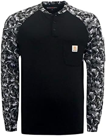 בוקומל חולצות להבת עמיד הנלי מודפס הסוואה שני טון 7 עוז גברים של אש מעכב עבודה חולצות
