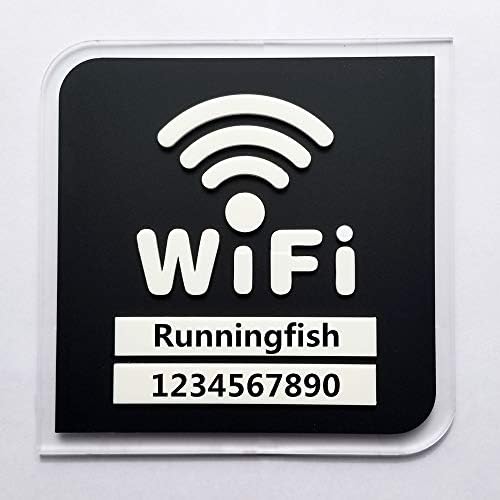 רץ דגים מודרניים בסגנון אמריקאי הדפסת צבע בהיר WIFI סימן WIFI סיסמה /מדבקות שלט WIFI