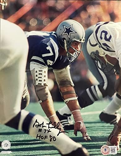 בוב לילי חתימה 8x10 כדורגל תצלום - תמונות NFL עם חתימה