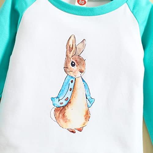 פעוט תינוקת פסחא ארנב בגדי ילדה ילדה ילדה חמוד שרוול ארוך חולצות חולצות חולצות