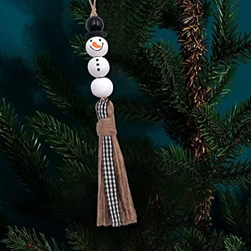 SAPTUBA 8 יחידות שלג חרוז שלג גרלנד קישוטי עץ חג המולד קישודים חג המולד חווה עץ חרוז כפרי חרוזי חרוזים משובצים