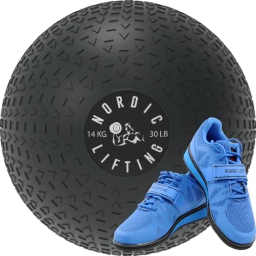 כדור סלאם הרמה נורדי 3 קילוגרם צרור עם נעליים מיגין גודל 8.5 - כחול