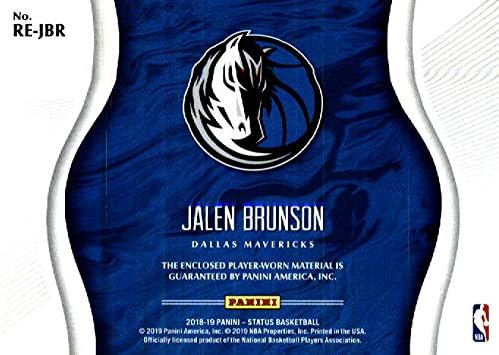 2018-19 Panini Status Rookie Essentials 7 Jalen Brunson Dallas Mavericks RC Rookie Game Care Card Ward Basketball Card