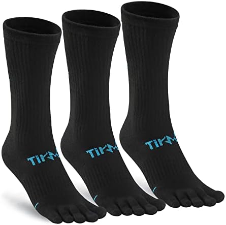 גרבי בוהן Tikmox לגברים Coolmax Coolmax חמש גרבי אצבעות פועל גרביים