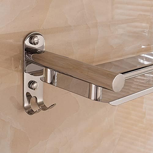 ERDDCBB מראה שכבתה יחידה מסגרת קדמית מסגרת קיר אמבטיה מדפי אמבטיה מדף אמבטיה 304 מדף אחסון נירוסטה מחזיק שמפו מקלחת מקלחת מתלה פינתי מתלים