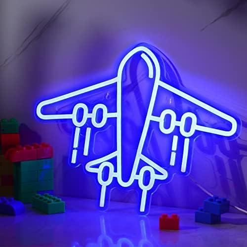 שלטי ניאון עבור בני חדר הוביל אוויר מטוס ניאון סימן מופעל אקריליק קיר תפאורה לילדים שינה בני חדר משחקים