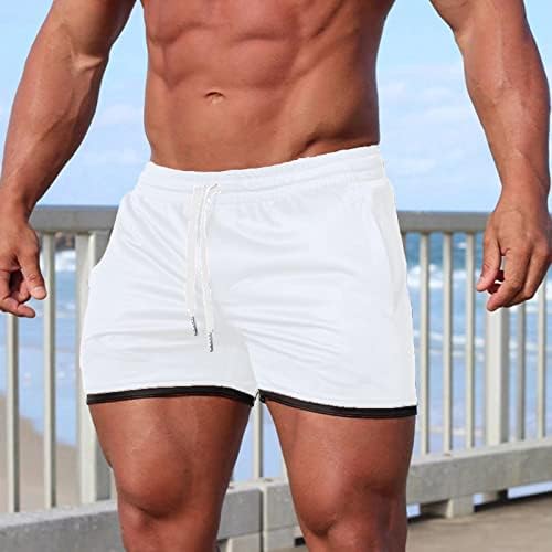 מכנסיים קצרים אתלטים גברים וגברים גדולים וגבוהים באביב ובקיץ צבע אחיד גברים קצרים מכנסיים קצרים מגדירים תלבושות לקיץ לבן