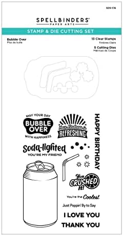 Spellbinders PaperCrafts, Inc Stamp & Die Set Bubbl מעל, מתכת