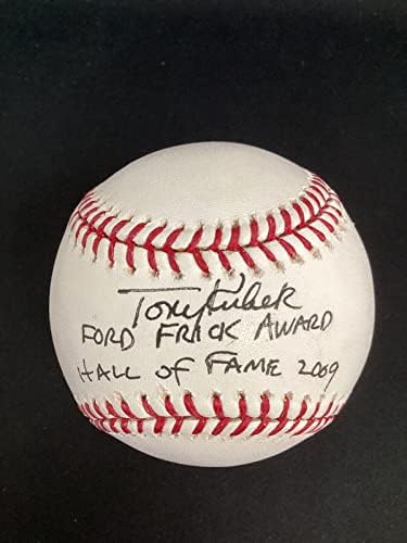 טוני קובק חתום בייסבול MLB Ford Frick Hof 2009 Insc Nyy Autograph