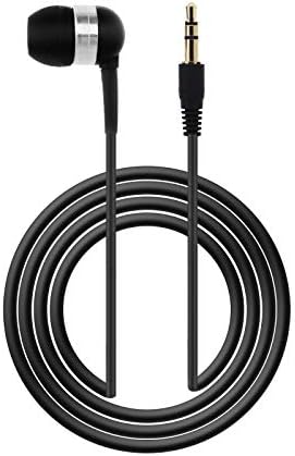 3.5 ממ באוזן אוזניות חד צדדיות שחורות 1.2 מ '/4ft מונו אוזניות אוזניות קווית אוזניות צד יחיד מתאים ל- MP3 MP4 טלפונים ניידים מחברת