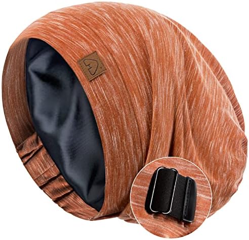 כובע צריף משי סאטן מרופד שינה כובע מצנפת עבור מתולתל שיער, מתכוונן סאטן שיער לעטוף לשינה