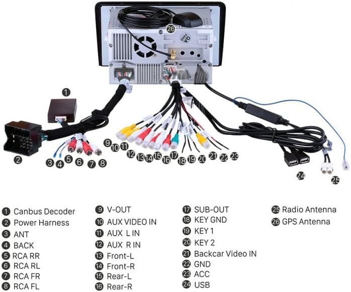 4 4+64 ג 'יגה-בתים 7 שדרוג סטריאו רדיו מסך מגע רכב ניווט ראש יחידת די-וי-די לשחק אנדרואיד 11 אלחוטי מסך מלא אודרואיד אוטומטי מראה