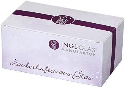 Inge Glas Heart Silver Love Forever 1-057-10 IGM קישוט לחג המולד זכוכית גרמנית