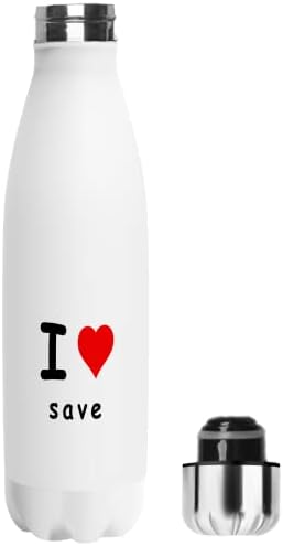 אני חוסך לב אני אוהב את HeartPFP בקבוק מים 16 גרם מתנה תרמוס קנטינה, מתנה מצחיקה לגברים, משקאות בית ספר לחדר כושר ספורט, לשימוש חוזר,