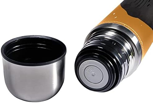 SDFSDFSD 17 גרם ואקום מבודד נירוסטה בקבוק מים ספורט קפה ספל ספל ספל עור אמיתי עטוף BPA בחינם, איור קרנף