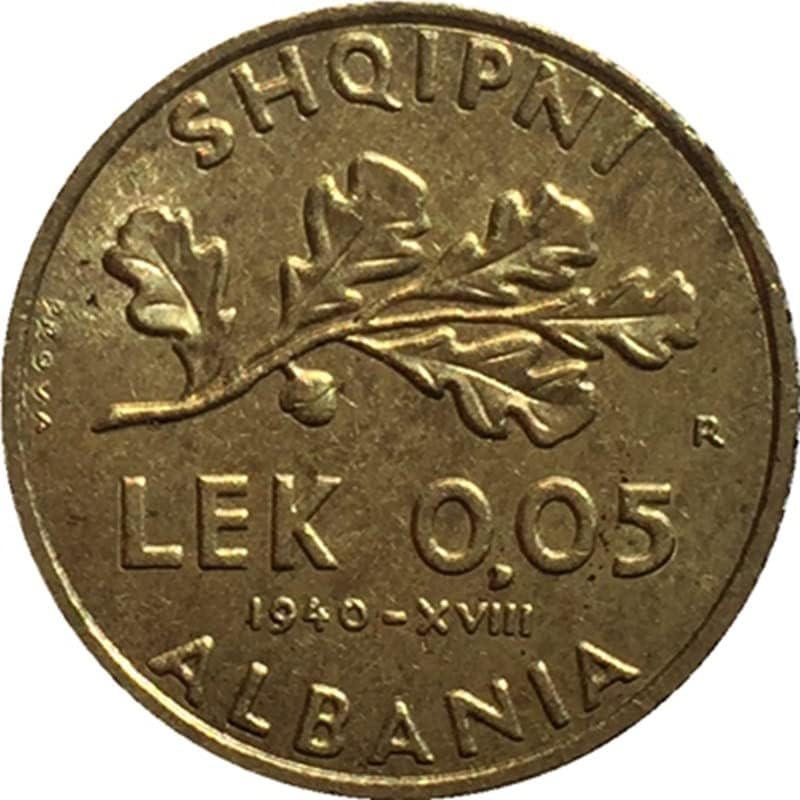 נחושת מוצקה עשו מטבעות דולר עתיקות דולר מטבעות אלבניות 1940 אוסף מלאכה