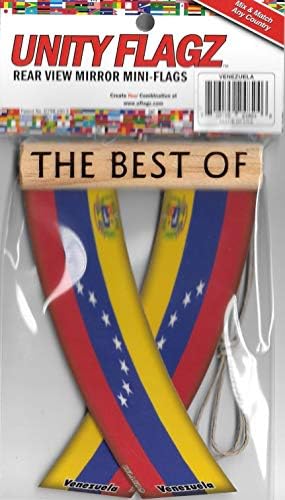 Venezuela Venezuelan דרום אמריקה אחורי ראייה מראה דגלים תלויים דגלים לתלייה לרכב Unity Flagz ™