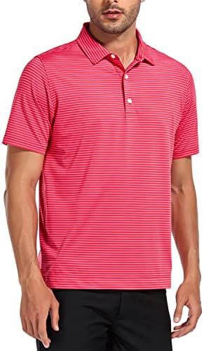 חולצת גולף של Deolax Mens שרוול קצר שרוול פיתול לחות חולצות פולו לגברים בביצועים מתאימים יבשים חולצת טולוס גולף