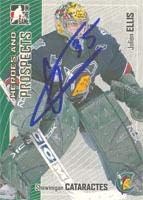 ג'וליאן אליס שוויניגן קטרקטס - QMJHL 2006 בגיבורי המשחקים והעובדים עם כרטיס חתימה. פריט זה מגיע עם תעודת אותנטיות מספורט חתימות. חתימה