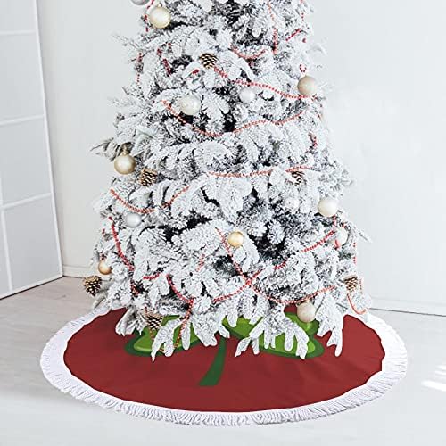 יום פטריקס יום שמרוק עץ חג המולד מחצלת חצאיות עם קישוטים למסיבות חג לחוות ליל כל הקדושים 48 x48