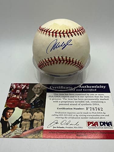 Mo Vaughn Red Sox Mets חתום על חתימה רשמית OMLB בייסבול PSA DNA *62 - כדורי חתימה עם חתימה