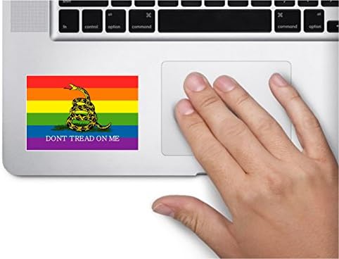 דגל LGBTQ אל תדרוך עלי 4x2.5 אינץ 'גאווה שוויון אינדיבידואליות הומור קשת אמריקה ארצות הברית מדבקה צבע מדבקת מדינת ויניל - עשוי ונשלח בארהב
