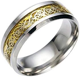 דפוס דרקון גברים טונגסטן קרביד טבעת 8 ממ פס חתונה גמר טבעת להקת חתונה פשוטה פשוט