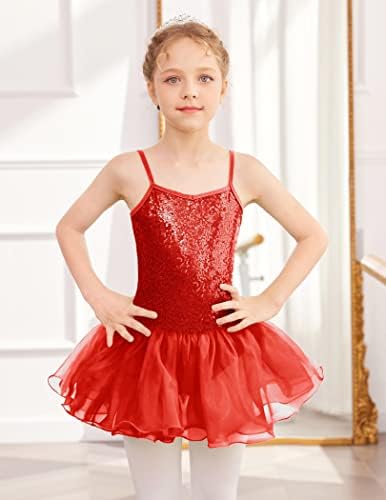 בנות ארשיינר נערות בלט חולמניות שמלת ריקוד נוצצת עם תלבושת בלרינה נצנצים חצאית עבור פעוטות