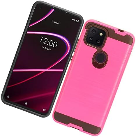 Celzen - עבור T -Mobile Revvl 5G T790W/T790Z - מארז טלפון בסגנון מוברש - CS3 ורוד חם