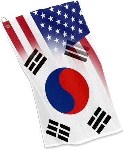 מגבת הגולף/הספורט הטובה ביותר-דגל קוריאה, הרפובליקה של ארצות הברית-דרום קוריאה