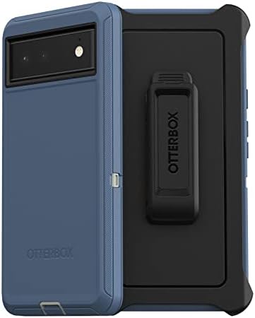 Otterbox Pixel 6 Defender Series Case - שחור, מחוספס ועמיד, עם הגנה על נמל, כולל קיקטנד קליפ נרתיק