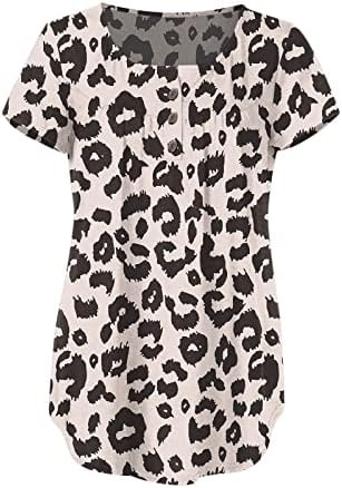 צמרות טוניקה פרחוניות של Zefotim לנשים 2023 אופנה שרוול מזדמן כפתור צוואר חולצות למטה חולצות