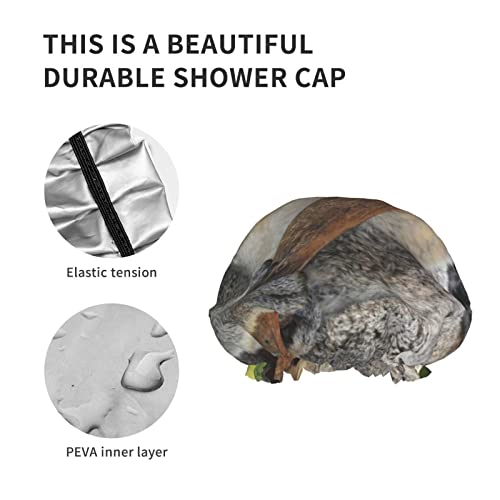כובע מקלחת לנשים, פלסטיק אטום למים אלסטי קואלה דובי חמוד כובעי אמבטיה לספא נסיעות/מלון/שיער סולון/שימוש ביתי