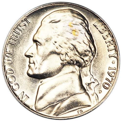 1970 D, S Bu Jefferson Nickel Us Mint 2 Coin Set Choice Uncirulat