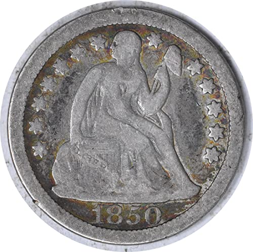 1850 P Liberty Seated Dime unstriated VG