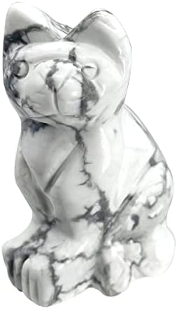 Neyisaa 2 אינץ 'גילוף אבן ישיבה פסל פסל פסל, פסל ריפוי בעלי חיים קריסטל אבני כיס רייקי קישוט ביתי, אגת הודית