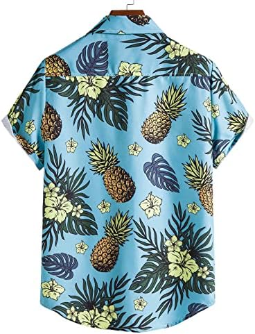 BMISEGM Mens Mens חליפות Hawaiians גברים חולצה כפתור מזדמן חליפת שרוול קצר חליפת מכנסיים קצרים מודפסים חוף הטרופי הוואי