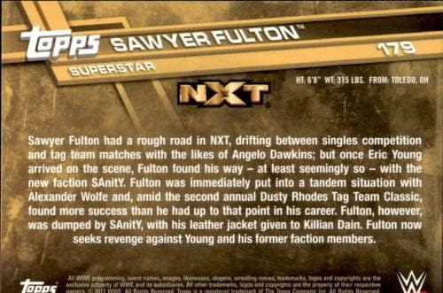 סוייר פולטון חתום על כרטיס Topps NXT 179 WWE השפעה Madman - כרטיסי כדורגל עם חתימה