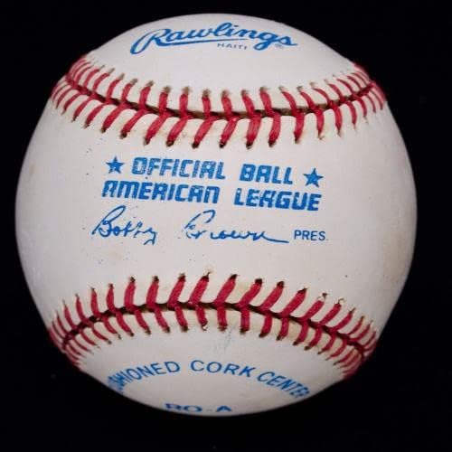 שנות התשעים טד וויליאמס חתום על חתימה בייסבול OAL JSA LOA BB720091 - כדורי בייסבול עם חתימה