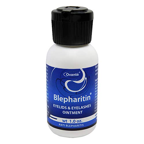 Ovante Blepharitin עפעפיים ריסים, קרם טיפוח פנים עם שמן עץ התה לאנשים עם גירוי מגרד, עפעף רעוע וגירוי ריסים הנגרם על ידי דלקת בלפריטיס,