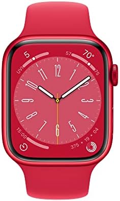 Apple Watch Series 8 - מארז אלומיניום אדום עם להקת הספורט האדום