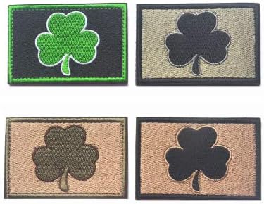 אנטריקס 4 חלקים אירי שמרוק גלאי צבאי סמל סמל וו וולאה טקטי שמרוק תלתן בתלת סמל סמל סמל - 3.15 x2
