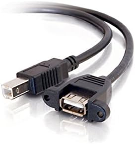 כבל USB של C2G, הר לוח USB, כבל USB 2.0, USB A לכבל, 3.28 רגל, שחור, כבלים ללכת 28105