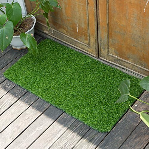 דשא מלאכותי מחצלת דלת מקורה / חיצוני שטיח ירוק דשא מושלם עבור רב תכליתי בית כניסה מגרד שפשפת כלב מחצלות 24 * 35 אינץ